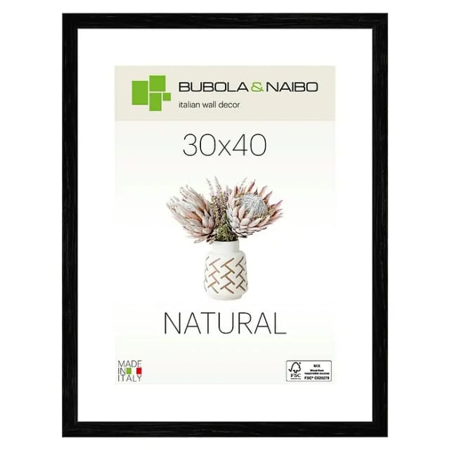 Bubola & Naibo Holzrahmen Tulipa 6340 (30 x 40 cm, Schwarz)