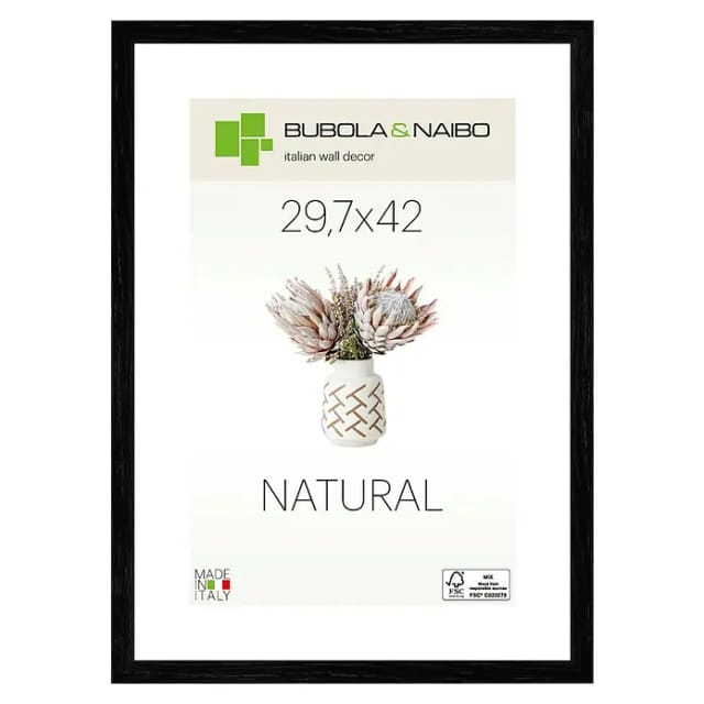 Bubola & Naibo Holzrahmen Tulipa 6340 (DIN A3 / 29,7 x 42 cm, Schwarz)
