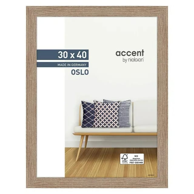 Accent Holzrahmen Oslo (30 x 40 cm, Eiche)