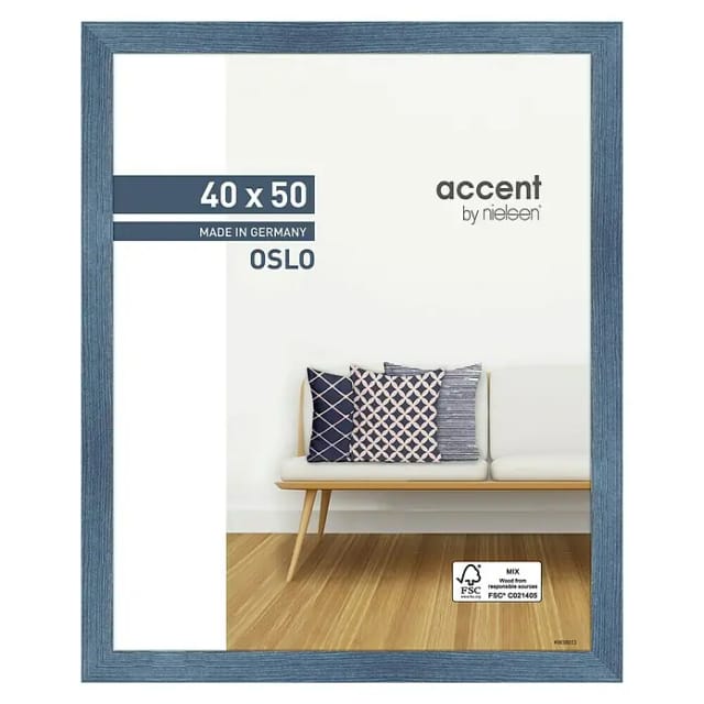 Accent Holzrahmen Oslo (40 x 50 cm, Blau)