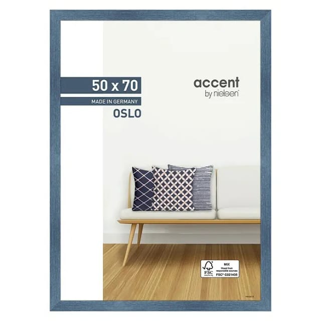 Accent Holzrahmen Oslo (50 x 70 cm, Blau)