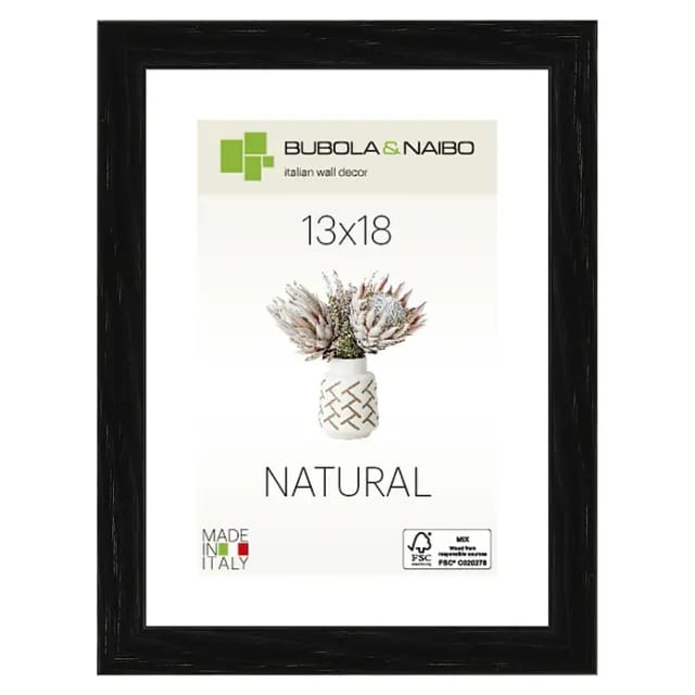 Bubola & Naibo Holzrahmen Tulipa 6340 (13 x 18 cm, Schwarz)