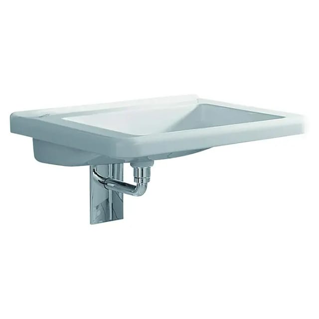 Geberit Renova Comfort Waschtisch (60 x 55 cm, Mit schmutzabweisender Glasur, Hahnloch: Ohne, Ohne Überlauf, Weiß)