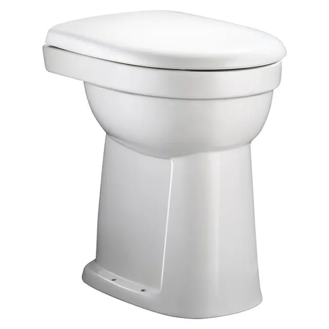 Geberit Renova Comfort Stand-WC Typ 3 (Mit Spülrand, Mit schmutzabweisender Glasur, Spülform: Flach, WC Abgang: Senkrecht, Weiß)