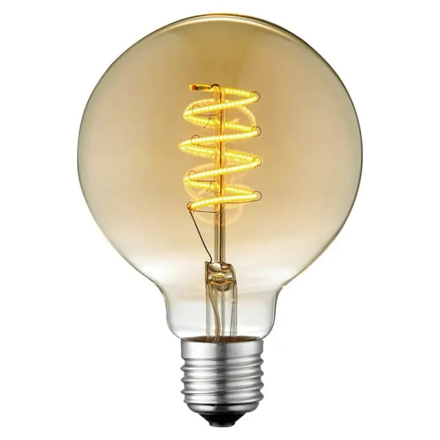 Home Sweet Home LED-Lampe Vintage Globe-Form E27 (E27, Dimmbar, Warmweiß, 280 lm, 4 W, Farbe: Gold)