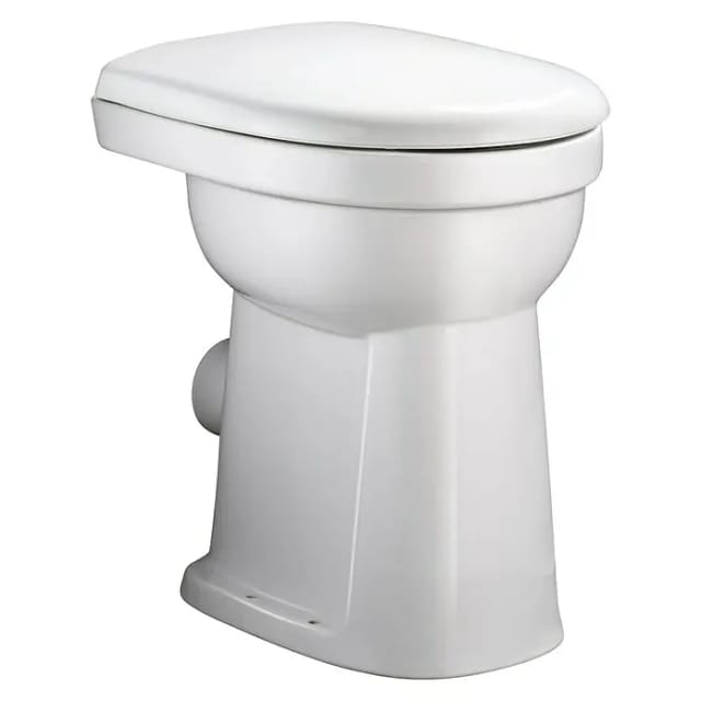 Geberit Renova Comfort Stand-WC Typ 3 (Mit Spülrand, Ohne Spezialglasur, Spülform: Flach, WC Abgang: Waagerecht, Weiß)