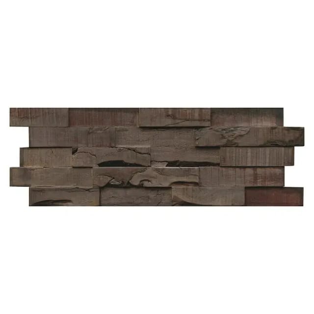 Indo Wandpaneel 3D Wall Slimwood Charred (Hevea, 560 x 200 x 8 mm)