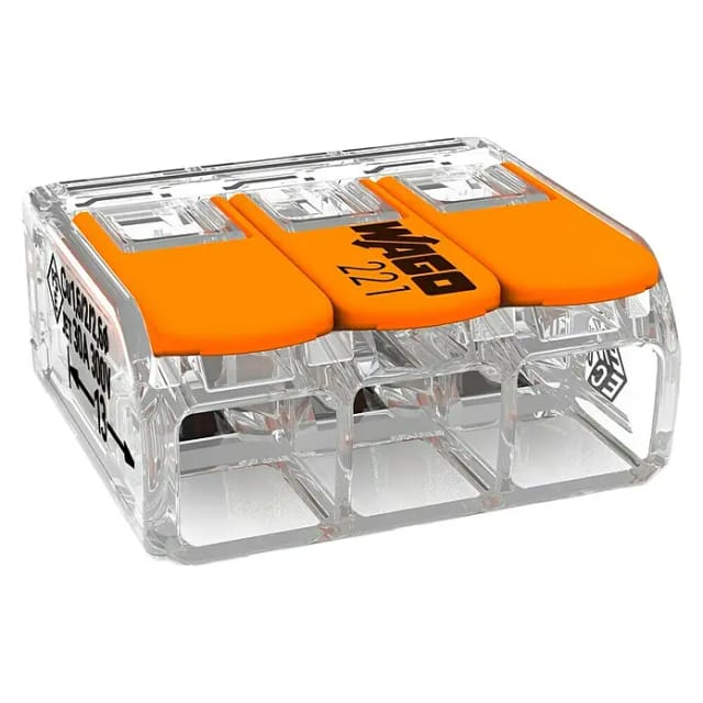 Wago Compact Hebelklemme (Anzahl Leiter: 3 Stk., 0,5 mm² - 6 mm², 10 Stk.)