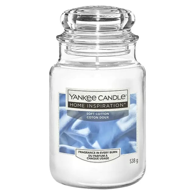 Yankee Candle Home Inspirations Duftkerze (Im Glas, Soft Cotton, Large)