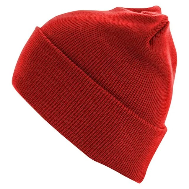 Flexfit Strickmütze Beanie (Grau/Rot, Größe: Universal)