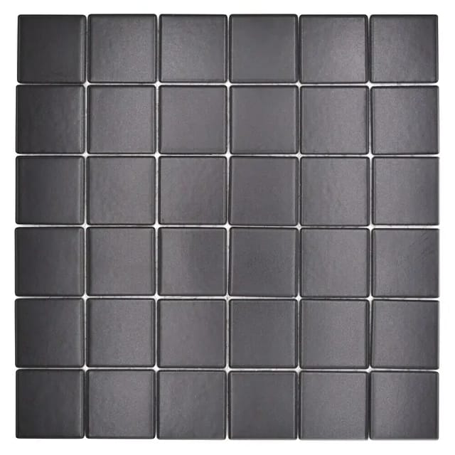 Mosaikfliese Quadrat Uni CD 192 (29,8 x 29,8 cm, Schwarz, Matt)