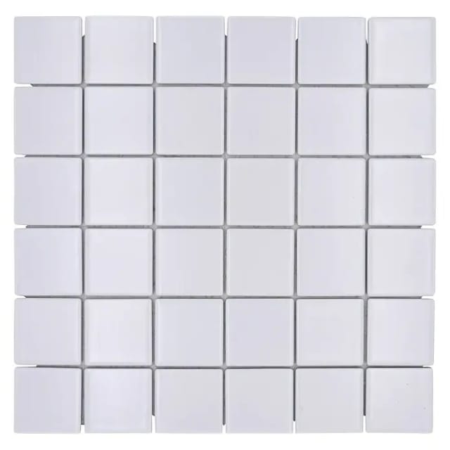 Mosaikfliese Quadrat Uni CD 111 (29,8 x 29,8 cm, Weiß, Matt)