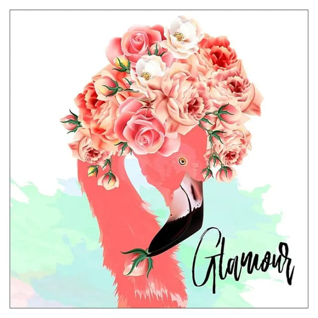 ProArt Leinwandbild (Glamour Flamingo, B x H: 40 x 40 cm)