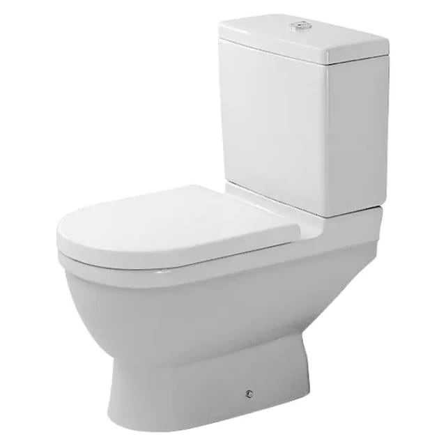Duravit Starck 3 Stand-WC für Kombination (Mit Spülrand, Mit schmutzabweisender Glasur, Spülform: Tief, WC Abgang: Senkrecht, Weiß)