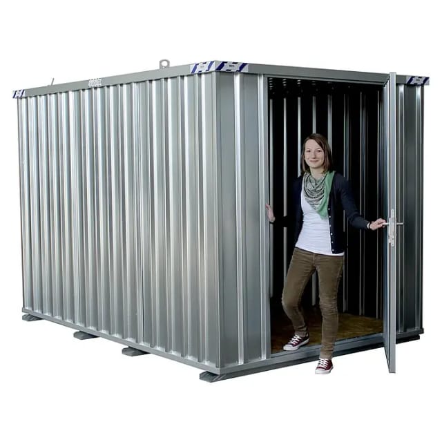 BOS Best of Steel Schnellbaucontainer SC3000+2X2-SE (2,1 x 2,1 x 2,1 m, Stahl, Einzeltür)