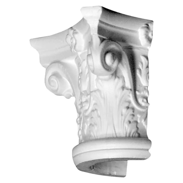 Dekoelement Halbsäule Kapitell D2/H (18 x 30,5 cm, Expandiertes Polystyrol (EPS))