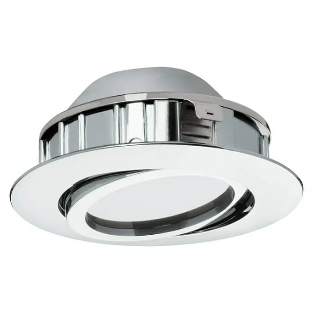 Eglo LED-Einbauleuchte Pineda rund (6 W, L x B x H: 8,4 x 8,4 x 4 cm, Chrom, Warmweiß, Dimmbarkeit: Dimmbar)