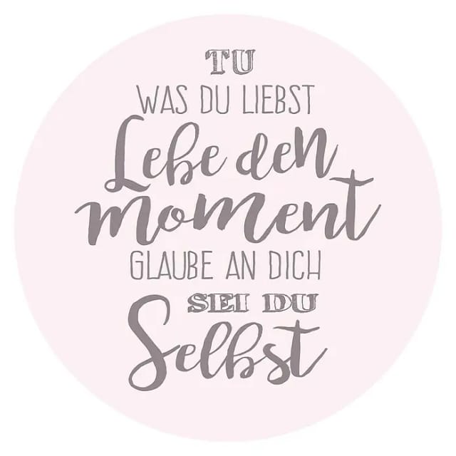 ProArt Glasbild (Lebe den Moment, Durchmesser: 20 cm)