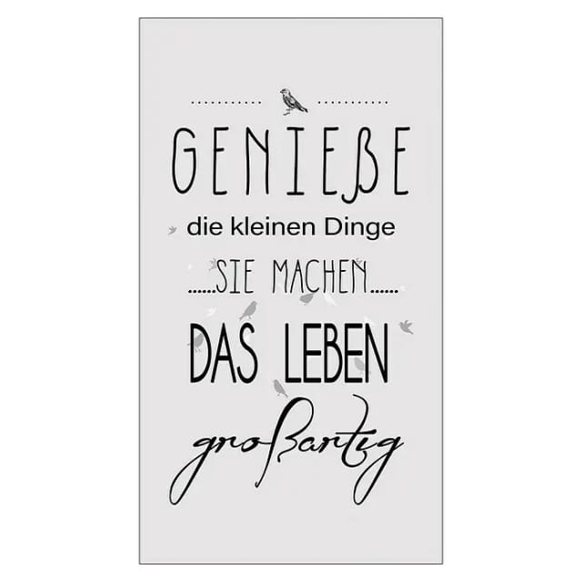 ProArt Type Hype Decopanel (Genieße das Leben, B x H: 15 x 30 cm)