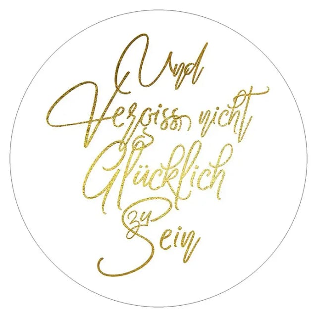 ProArt Glasbild (Glücklich, Durchmesser: 20 cm)