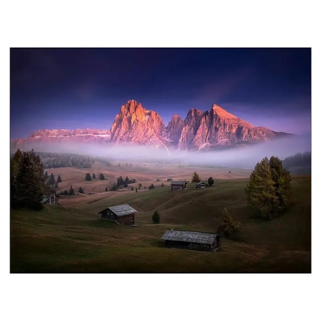 ProArt Leinwandbild (Mist & Mountain, B x H: 120 x 90 cm)