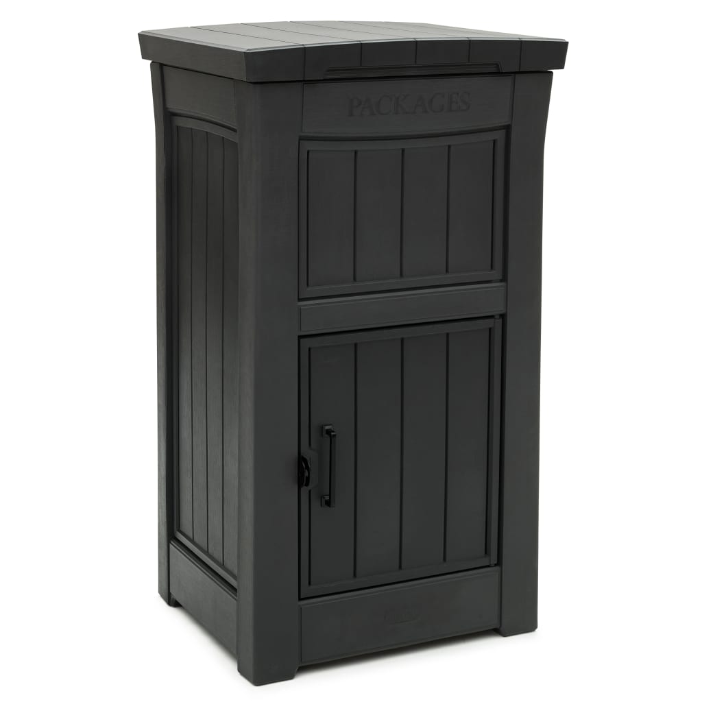 Keter Garten-Aufbewahrungsbox Paketbox ParcelDropBox (62,1 x 62,1 x 112 cm, Grau)