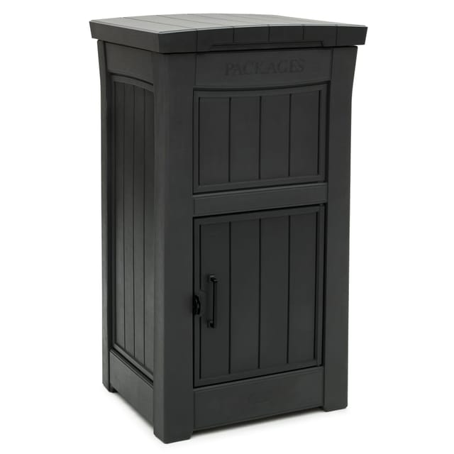 Keter Garten-Aufbewahrungsbox Paketbox ParcelDropBox (62,1 x 62,1 x 112 cm, Grau)
