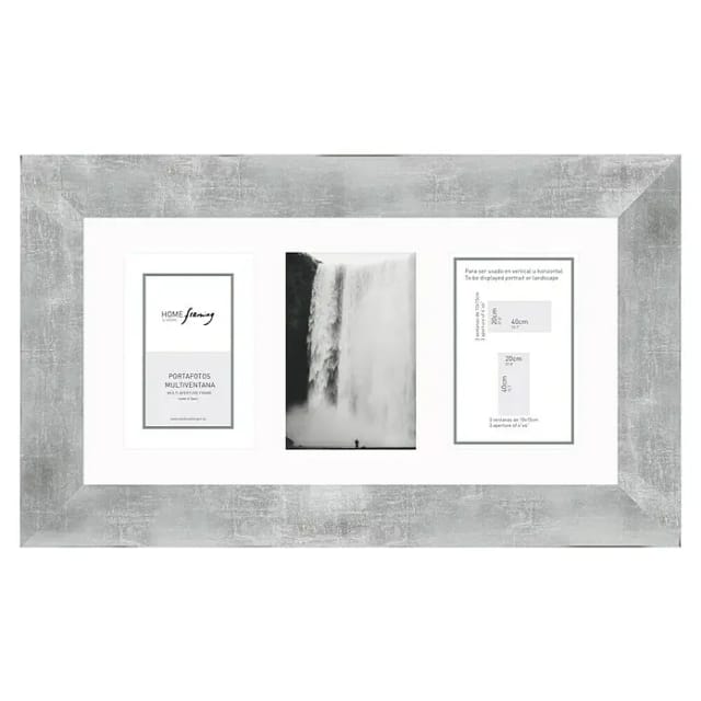 Collagerahmen (Anzahl Fotoplatzhalter: 3 Stk., Silber, Holz)