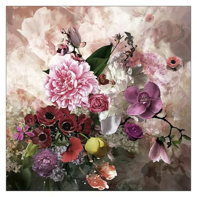 ProArt Leinwandbild (Colourful Flower II, B x H: 30 x 30 cm)
