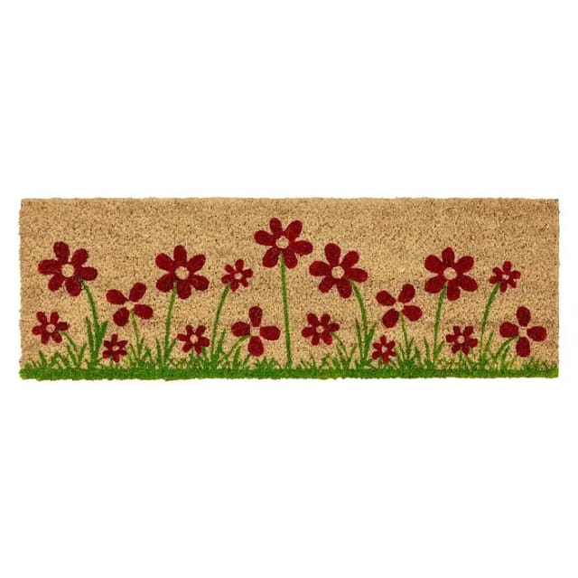 Astra Coco Fußmatte Style (25 x 75 cm, Bunt, Material Nutzschicht: 100 % Kokos, Blumenwiese, Kokos)
