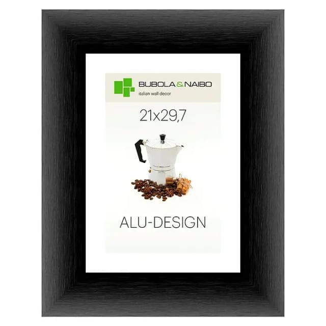 Bubola & Naibo Alurahmen Alu-Design II (Bildformat: DIN A4, Schwarz)