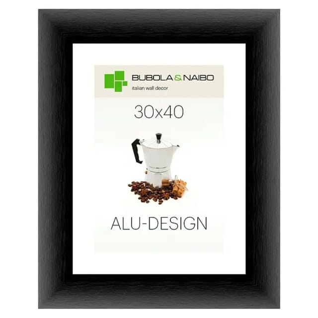 Bubola & Naibo Alurahmen Alu-Design II (Bildformat: 30 x 40 cm, Schwarz)