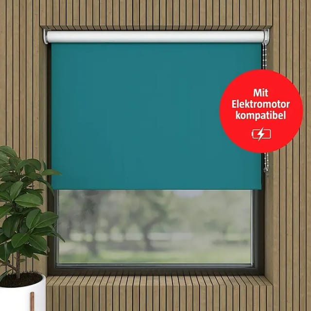 Verdunkelungsrollo (B x H: 60 x 190 cm, Türkis)
