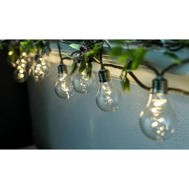 Starlux LED-Lichterkette Bulb (Batteriebetrieben, 3 m, Warmweiß)