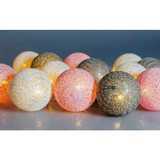Tween Light LED-Lichterkette Ball (Innen, Lichtfarbe: Warmweiß, Anzahl Leuchtmittel: 20 Stk., Batteriebetrieben, Bunt)