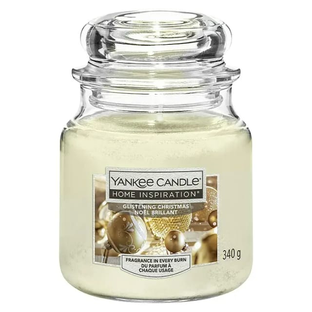 Yankee Candle Home Inspirations Duftkerze (Im Glas, Glistening Christmas, Medium)