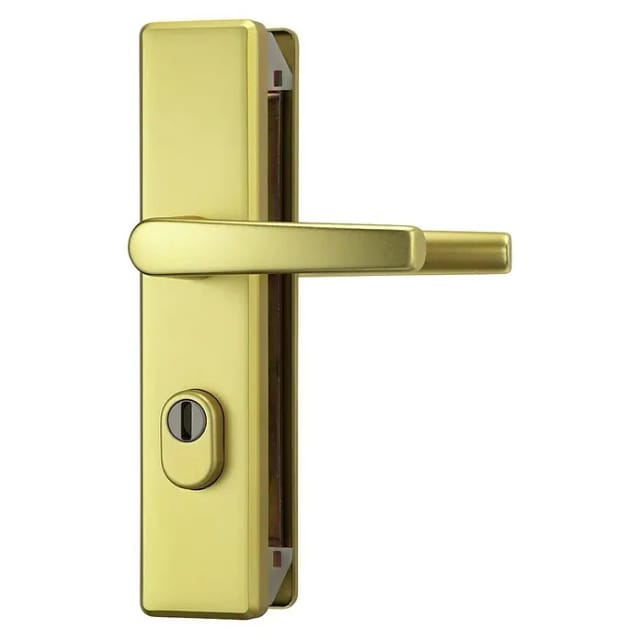 Abus Schutzbeschlag KLSZ 714 (Wohnungsabschlusstür, Messing, Drücker beidseitig)