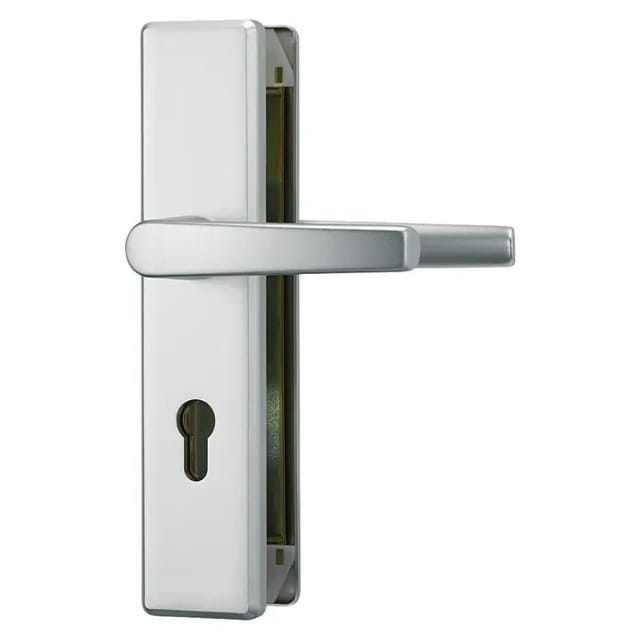 Abus Schutzbeschlag KLT512 (Wohnungsabschlusstür, Aluminium, Drücker beidseitig, Stärke Tür: 37 mm - 47 mm)