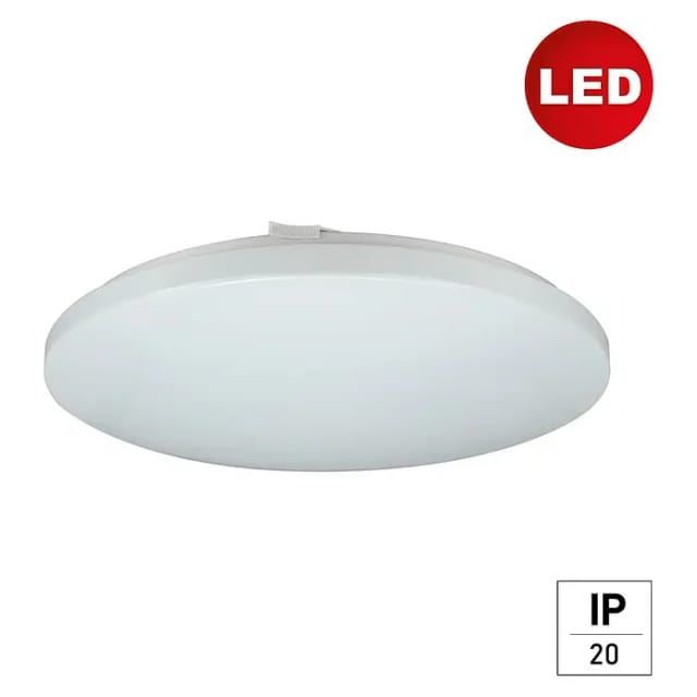 E2 elektro LED-Wand- & Deckenleuchte rund White R (30 W, Ø x H: 38 x 6,2 cm, Weiß, Warmweiß)