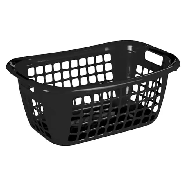 Sunware Wäschekorb Basic (L x B x H: 55 x 38 x 22,5 cm, Schwarz)