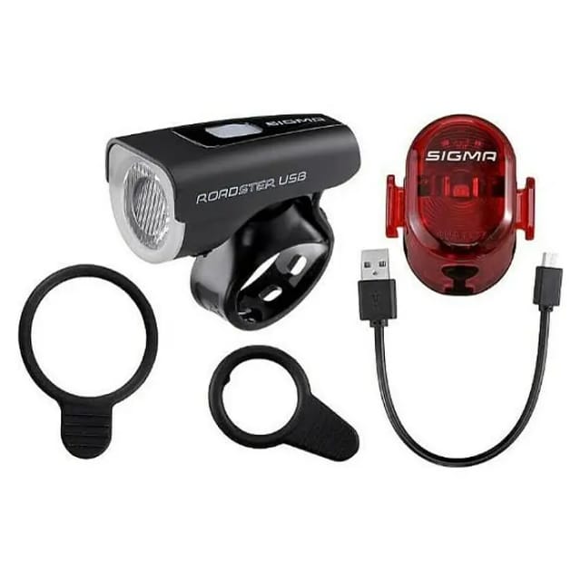 Sigma Fahrradbeleuchtungs-Set (5 -tlg., Beleuchtungsstärke: 25 lx)