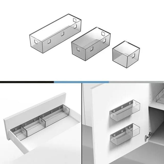 essensa Aufbewahrungsbox-Set Boxx (Kunststoff, Graphit/Transluzent)