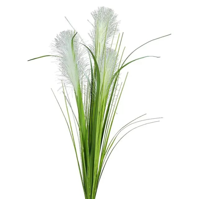 Kunstblume Palmgras-Busch (Höhe: 70 cm, Creme, Kunststoff)