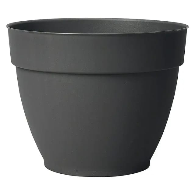 Deroma Ninfea Pflanztopf (Außenmaß (Ø x H): 26,2 x 21 cm, Kunststoff, Anthrazit)