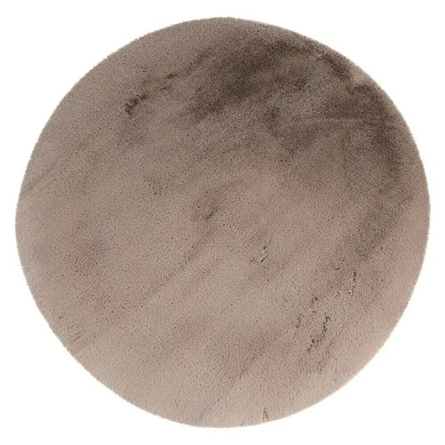 Fellteppich Happy (Taupe, Durchmesser: 120 cm, 100 % Polyester (Flor))