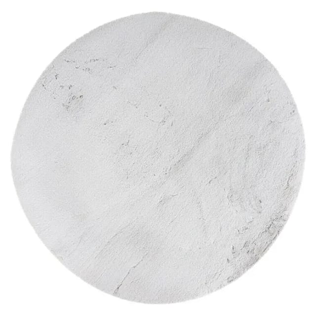 Fellteppich Happy (Silber, Durchmesser: 120 cm, 100 % Polyester (Flor))
