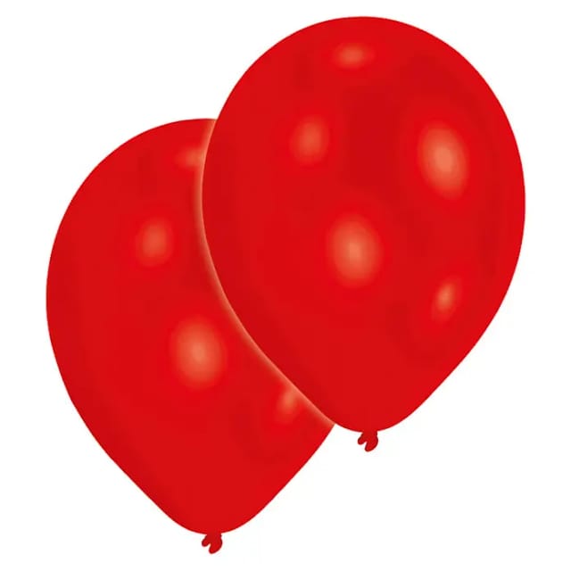 Luftballon (10 Stk., Rot, Durchmesser: 27,5 cm)