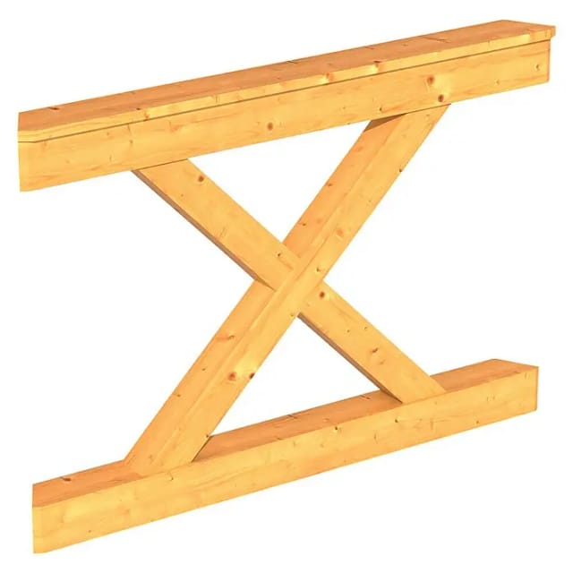 SKAN HOLZ Brüstungsgeländer Andreaskreuz (Passend für: Skan Holz Pavillon Colmar 1, Natur)