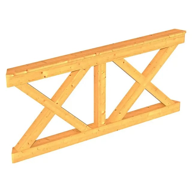 SKAN HOLZ Brüstungsgeländer Andreaskreuz (Passend für: Skan Holz Pavillon Colmar 3, Natur)