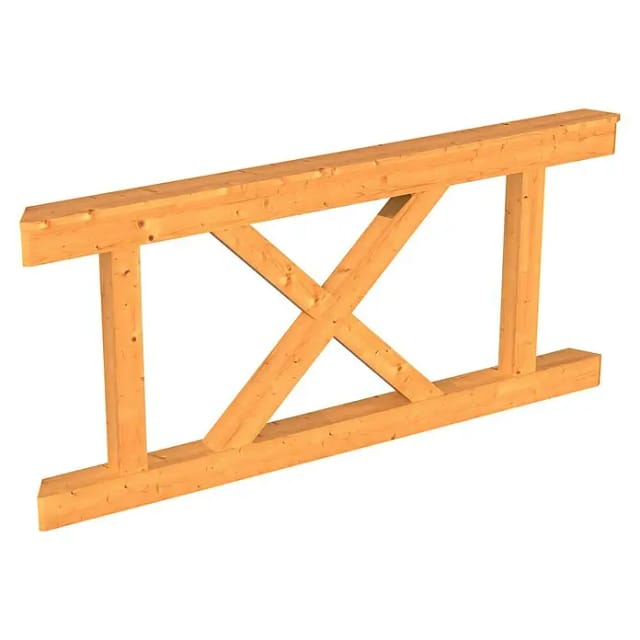 SKAN HOLZ Brüstungsgeländer Andreaskreuz (Passend für: Skan Holz Pavillon Lyon 2, Natur)